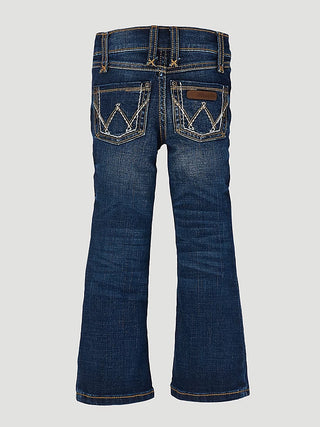 GIRL'S WRANGLER® PREMIUM PATCH® JEAN - MEDIUM BLUE