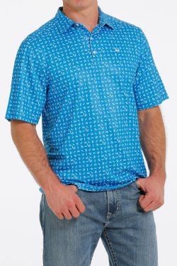 MEN'S SHORT SLEEVE ARENAFLEX POLO SHIRT - BLUE