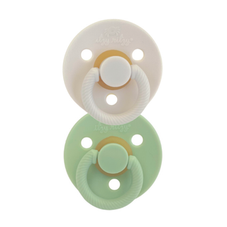 NEW Itzy Soother Mint/White Natural Rubber Pacifiers