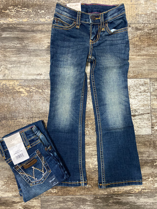 GIRL'S WRANGLER® PREMIUM PATCH® JEAN - MEDIUM BLUE