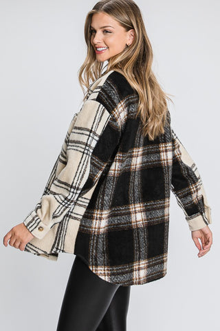 Plaid Jacket with Contrasted Back