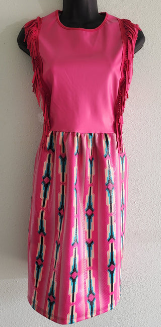 Lolly Gaggin Pink Fringe Dress