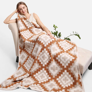 Tribal Geometric Print Luxury Soft Throw Blanket