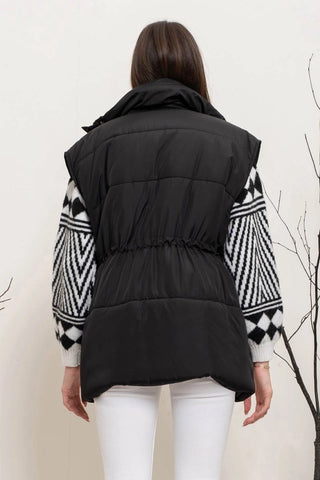 Drawstring Puffer Vest