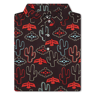 Raised By Coyotes Men's Desert Cactus Nights Polo