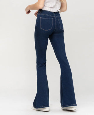 High Rise Button Up Super Flare Jeans