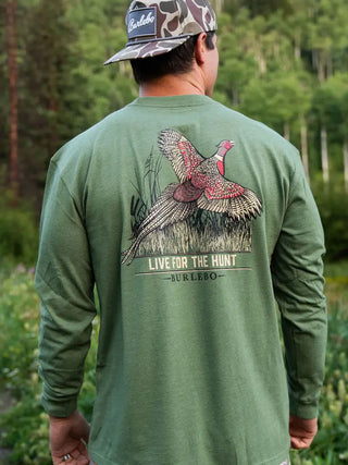 Live For the Hunt (Pheasant) - Long Sleeve Graphic Tee