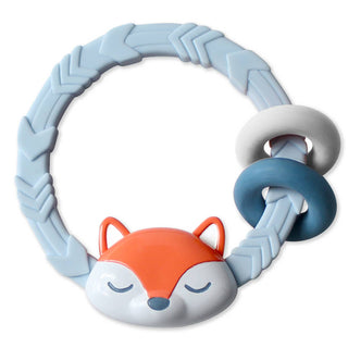 Silicone Teether Rattle: Fox