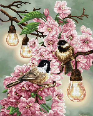 Cherry Blossoms & Chickadees